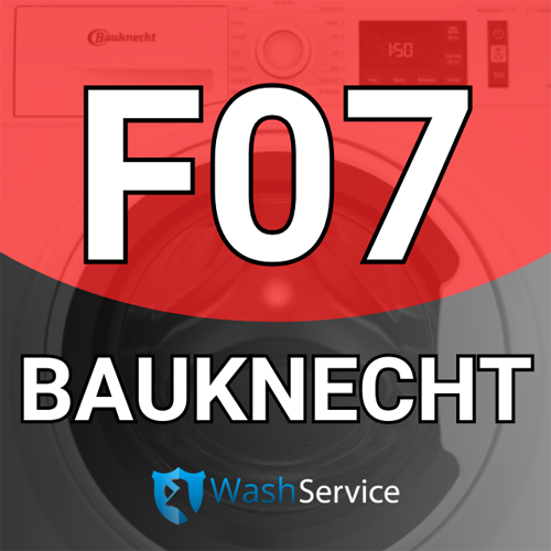 Помилка F07 у пральній машині Bauknecht (Баухнет)