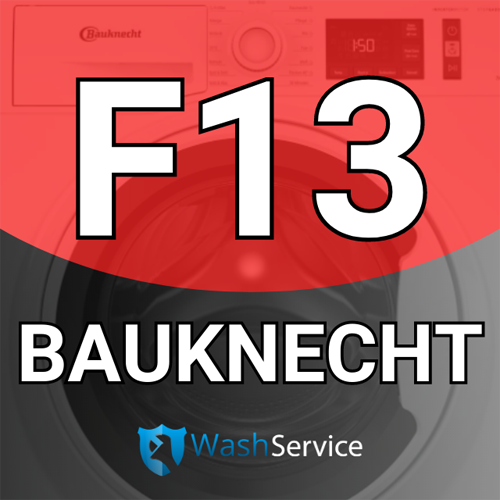 Помилка F13 у пральній машині Bauknecht (Баухнет)