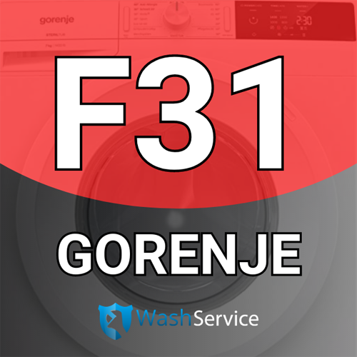 Помилка F31 у пральній машині Gorenje (Гореньє)