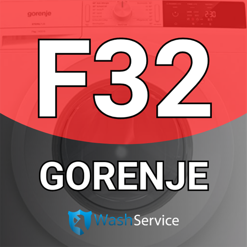 Помилка F32 у пральній машині Gorenje (Гореньє)