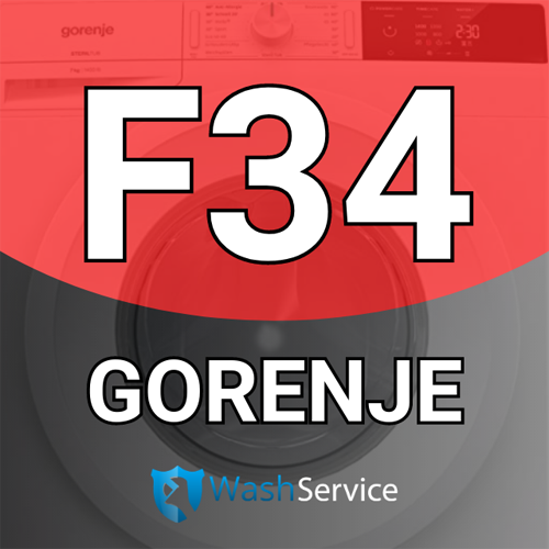 Помилка F34 у пральній машині Gorenje (Гореньє)