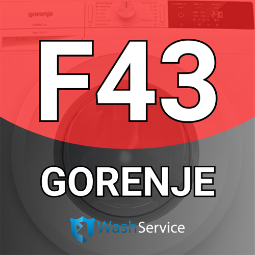 Помилка F43 у пральній машині Gorenje (Гореньє)