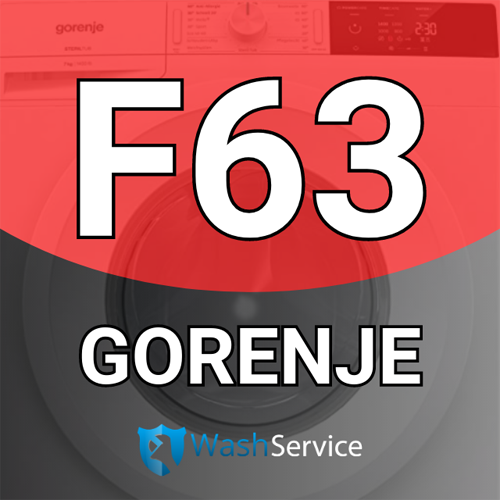 Помилка F63 у пральній машині Gorenje (Гореньє)