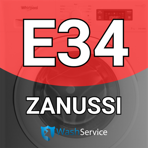 Помилка E34 у пральній машині Zanussi (Зануссі)